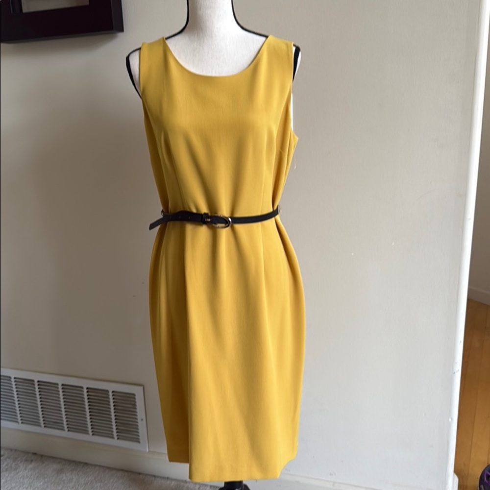 Elegant Yellow Sleeveless Dress NWT